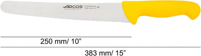 Pastry Knife/Cake Knife 10 Inches Nitrum Stainless Steel and 250 mm blade. Cut, section, and slice bases for cakes Ergonomic Polypropylene Handle. Series 2900. Color Black