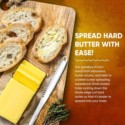 Stainless Steel Butter Spreader, Butter Knife - 3 in 1 Kitchen Gadgets (1)