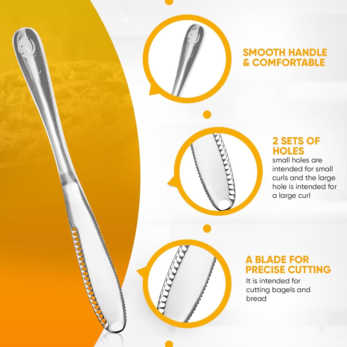 Stainless Steel Butter Spreader, Butter Knife - 3 in 1 Kitchen Gadgets (1)