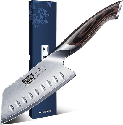 7 Inch Japanese Chef Knife, Ultra Sharp Kitchen Santoku Knives