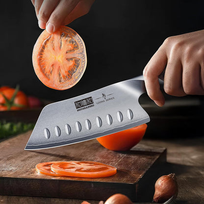 7 Inch Japanese Chef Knife, Ultra Sharp Kitchen Santoku Knives