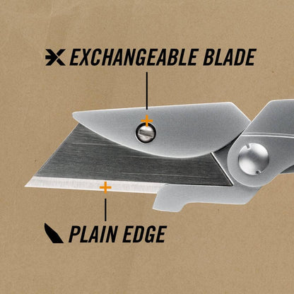 Gear EAB Lite Pocket Razor Knife with Money Clip - EDC Gear Folding Stainless Steel Utility Knife with Box Cutter Blade for Everyday Carry