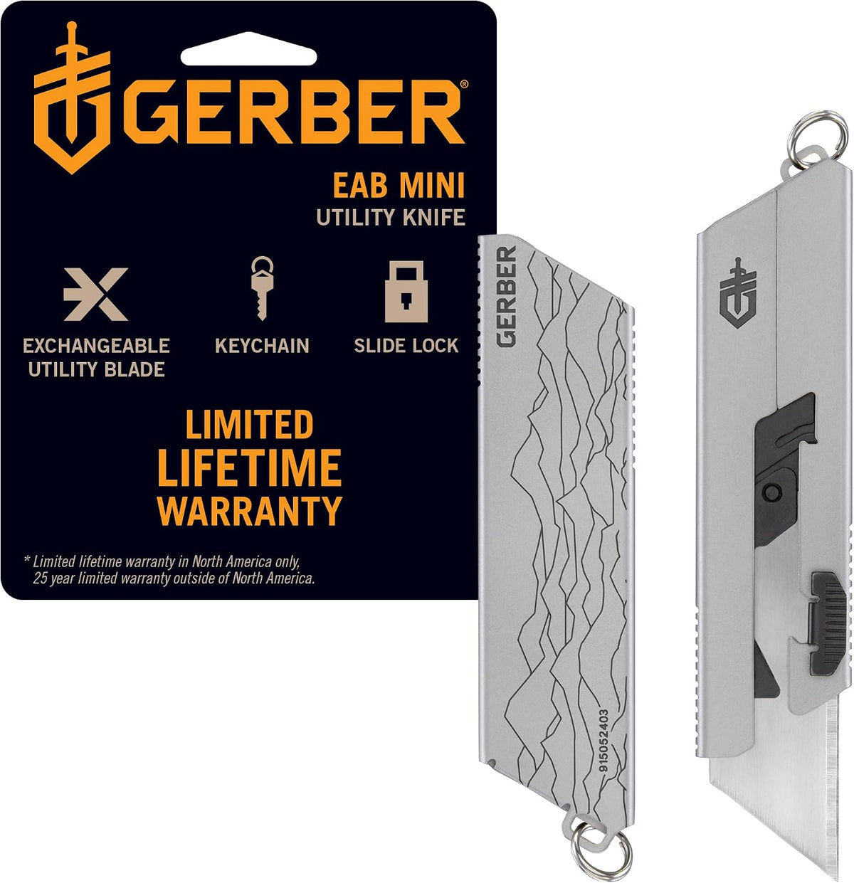 Gear EAB Lite Pocket Razor Knife with Money Clip - EDC Gear Folding Stainless Steel Utility Knife with Box Cutter Blade for Everyday Carry