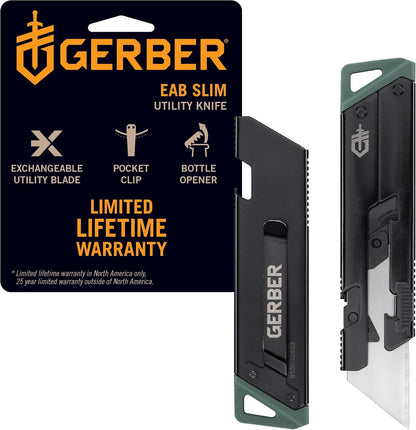 Gear EAB Lite Pocket Razor Knife with Money Clip - EDC Gear Folding Stainless Steel Utility Knife with Box Cutter Blade for Everyday Carry