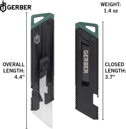 Gear EAB Lite Pocket Razor Knife with Money Clip - EDC Gear Folding Stainless Steel Utility Knife with Box Cutter Blade for Everyday Carry