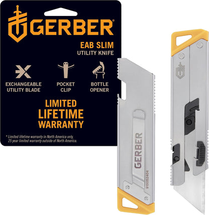 Gear EAB Lite Pocket Razor Knife with Money Clip - EDC Gear Folding Stainless Steel Utility Knife with Box Cutter Blade for Everyday Carry