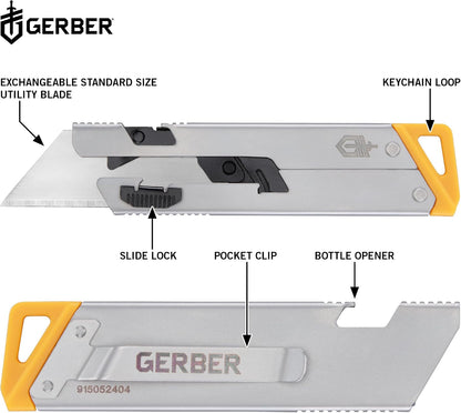 Gear EAB Lite Pocket Razor Knife with Money Clip - EDC Gear Folding Stainless Steel Utility Knife with Box Cutter Blade for Everyday Carry