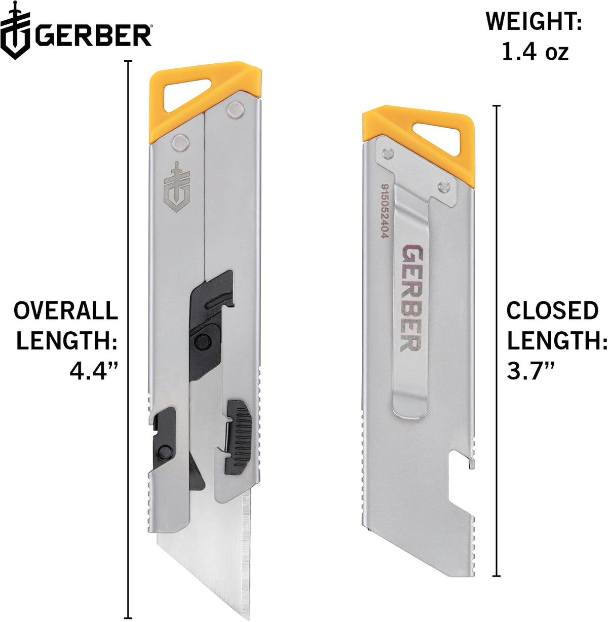 Gear EAB Lite Pocket Razor Knife with Money Clip - EDC Gear Folding Stainless Steel Utility Knife with Box Cutter Blade for Everyday Carry