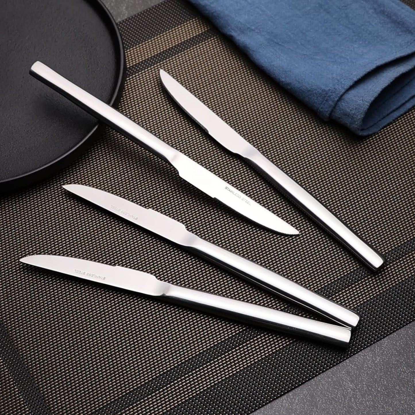 Stainless Steel Steak Knife/Dinner Knife, Set of 8