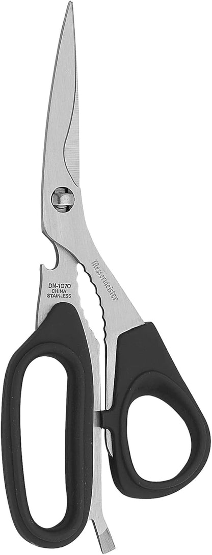 8.5-Inch Take-Apart Utility Shears, Black - Includes Screwdriver, Nut Cracker, Jar Lid Opener/Gripper, Bottle Opener & Bone + Twig Cutter - Suitable for Right-Handed Users