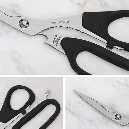 8.5-Inch Take-Apart Utility Shears, Black - Includes Screwdriver, Nut Cracker, Jar Lid Opener/Gripper, Bottle Opener & Bone + Twig Cutter - Suitable for Right-Handed Users
