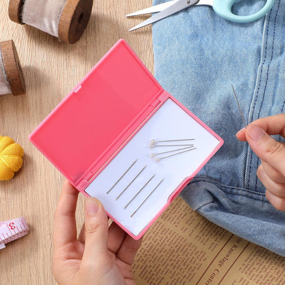 Magnetic Needles Case: 4.3' Portable Hand Sewing Needle Case Pin Holder for Home & Travel - Small Magnetic Box for Knife Blades, Pins, Cross Stitch Supplies Organizer