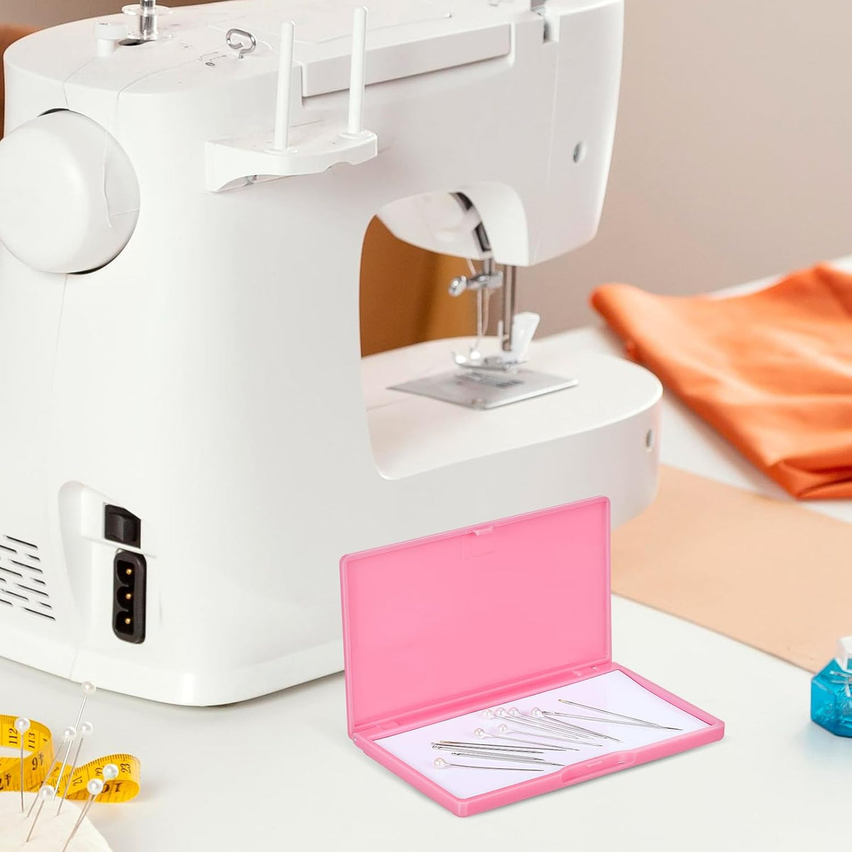Magnetic Needles Case: 4.3' Portable Hand Sewing Needle Case Pin Holder for Home & Travel - Small Magnetic Box for Knife Blades, Pins, Cross Stitch Supplies Organizer