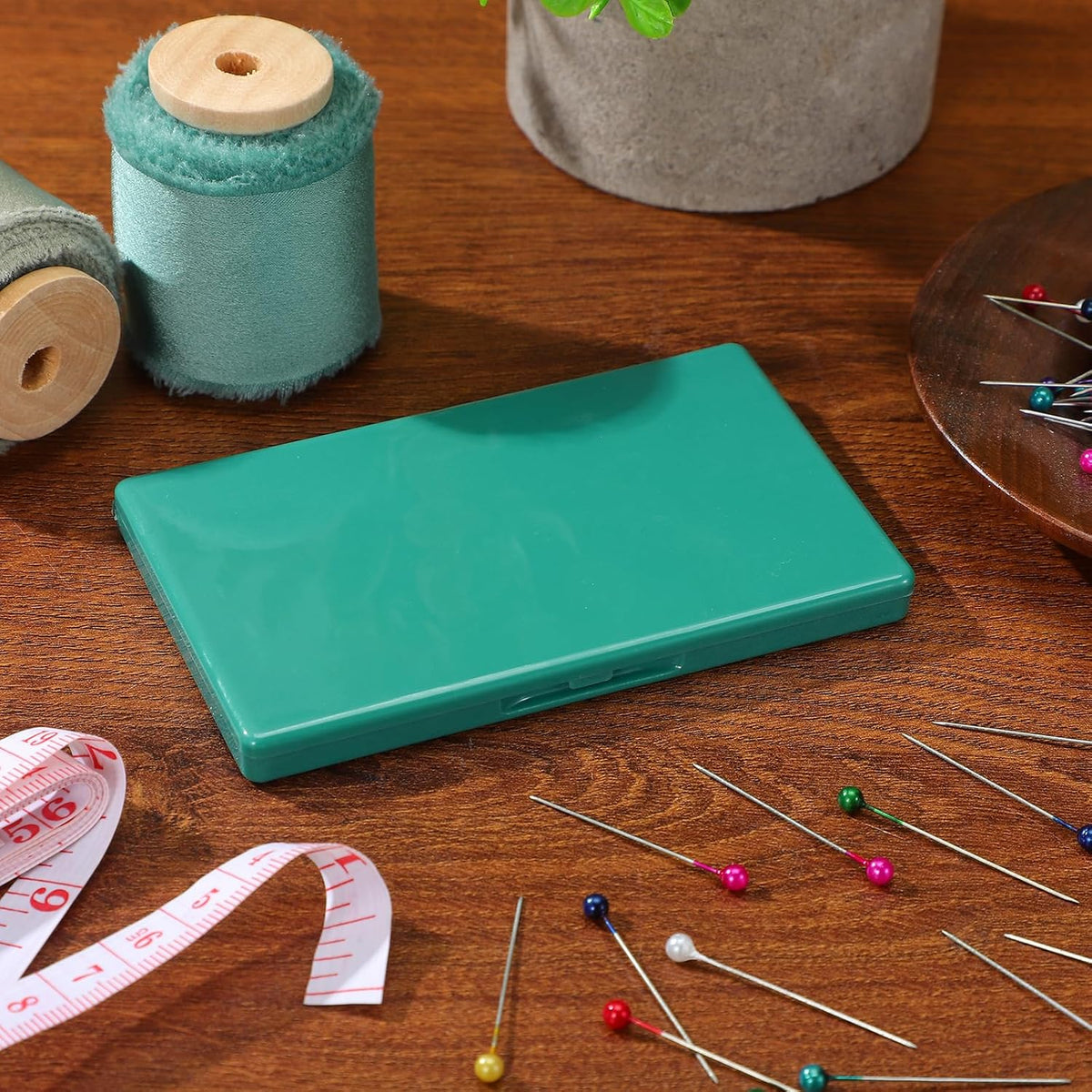 Magnetic Needles Case: 4.3' Portable Hand Sewing Needle Case Pin Holder for Home & Travel - Small Magnetic Box for Knife Blades, Pins, Cross Stitch Supplies Organizer