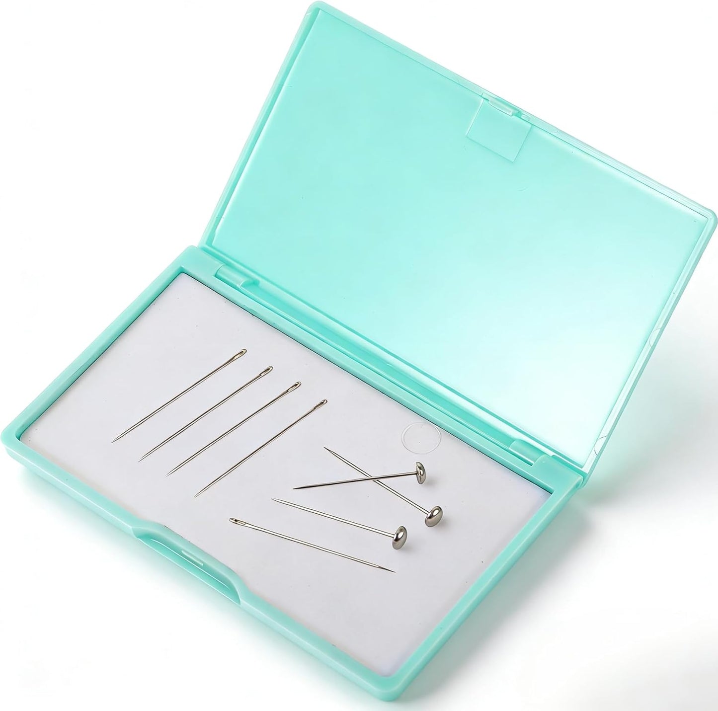Magnetic Needles Case: 4.3' Portable Hand Sewing Needle Case Pin Holder for Home & Travel - Small Magnetic Box for Knife Blades, Pins, Cross Stitch Supplies Organizer