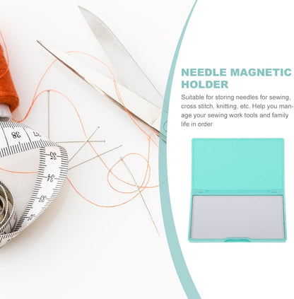 Magnetic Needles Case: 4.3' Portable Hand Sewing Needle Case Pin Holder for Home & Travel - Small Magnetic Box for Knife Blades, Pins, Cross Stitch Supplies Organizer