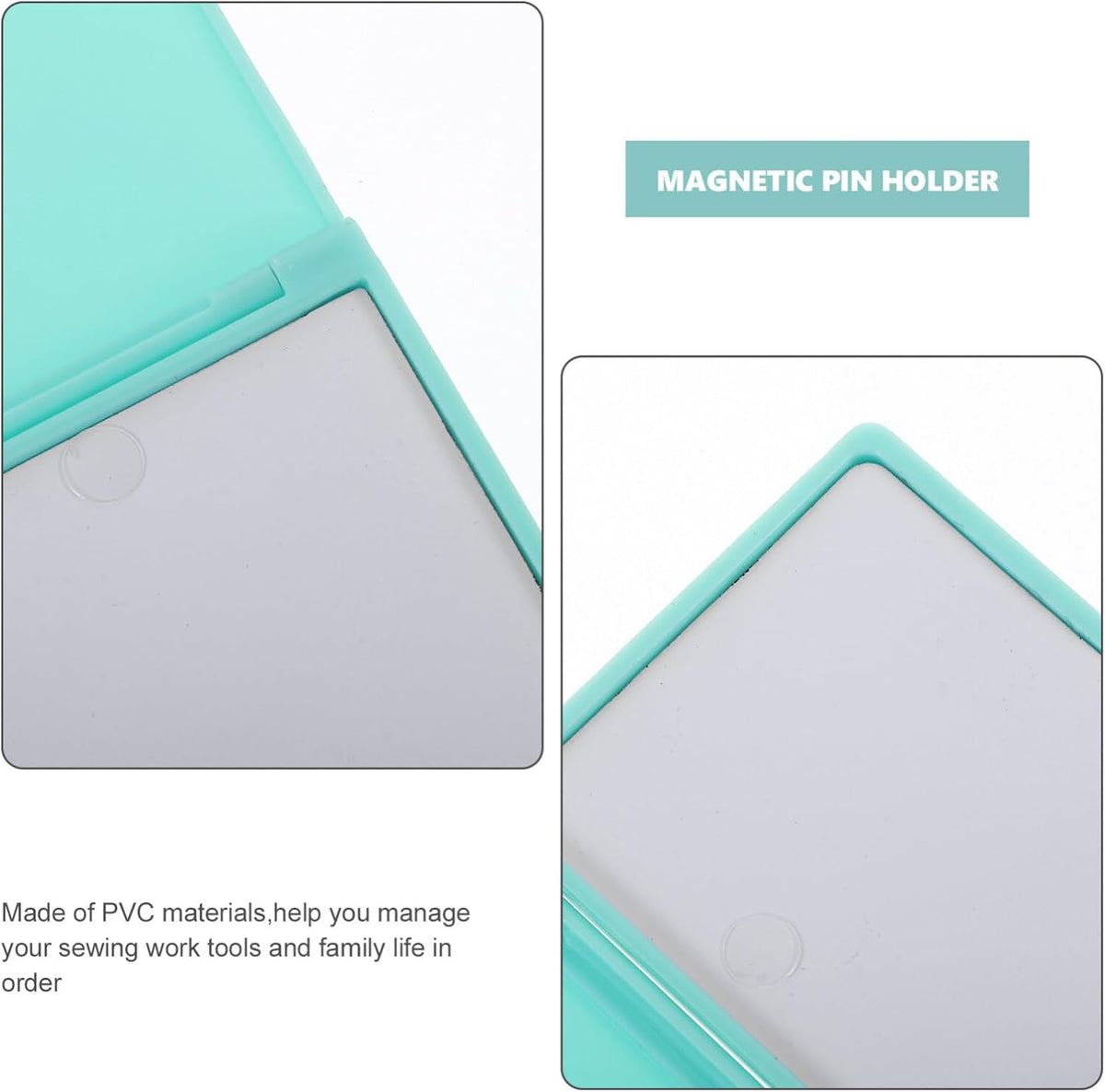 Magnetic Needles Case: 4.3' Portable Hand Sewing Needle Case Pin Holder for Home & Travel - Small Magnetic Box for Knife Blades, Pins, Cross Stitch Supplies Organizer
