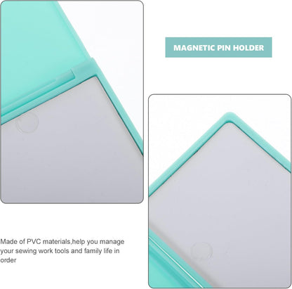 Magnetic Needles Case: 4.3' Portable Hand Sewing Needle Case Pin Holder for Home & Travel - Small Magnetic Box for Knife Blades, Pins, Cross Stitch Supplies Organizer