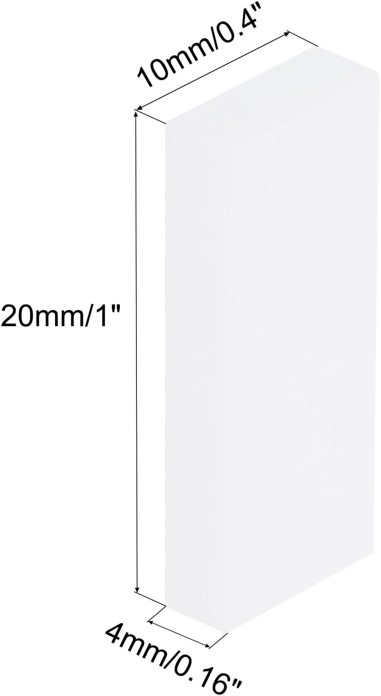 Corundum Ceramic Rod Solid Square Alumina 5x5x100mm Sharpening for Knives Scissors, Cream