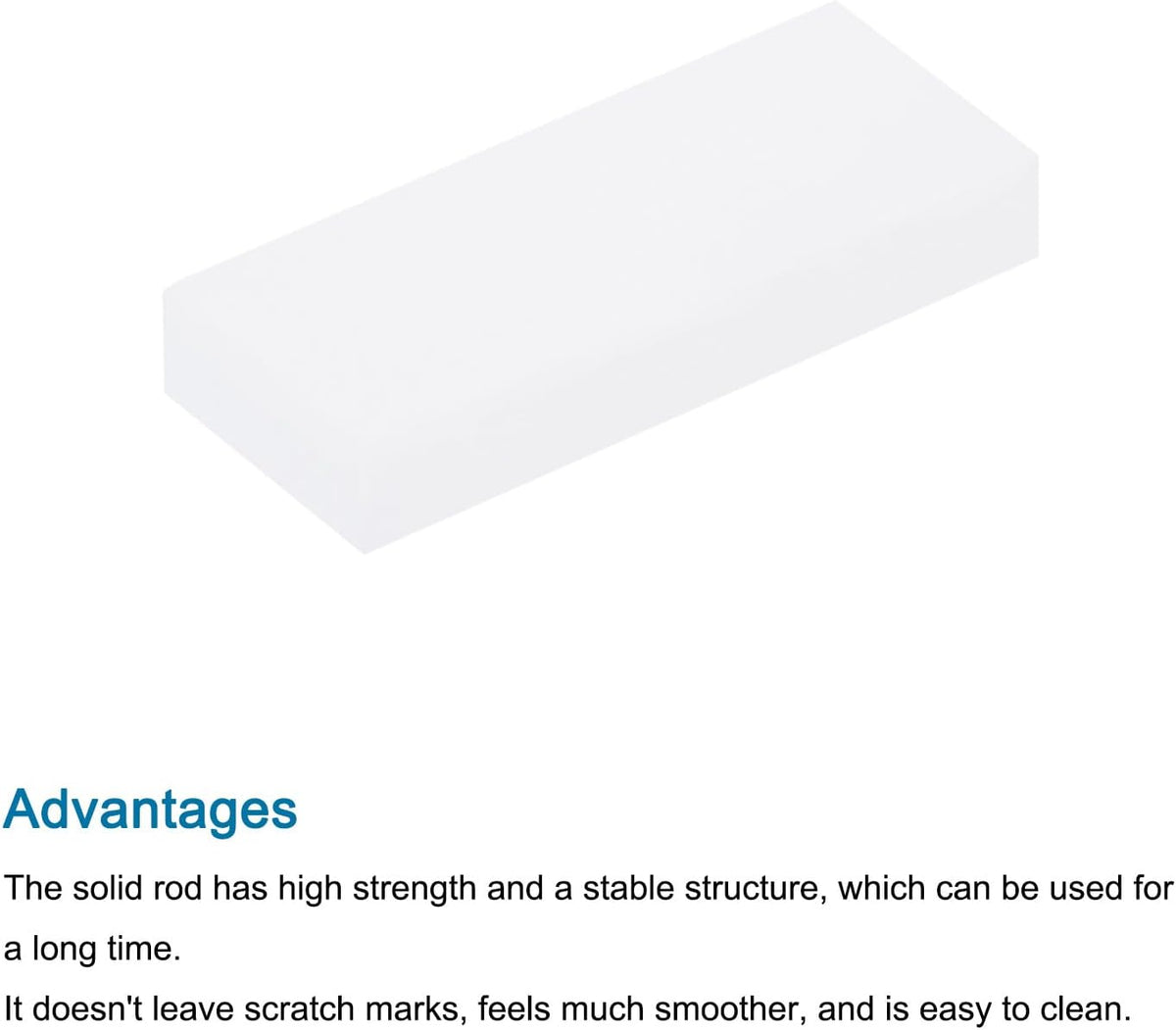Corundum Ceramic Rod Solid Square Alumina 5x5x100mm Sharpening for Knives Scissors, Cream