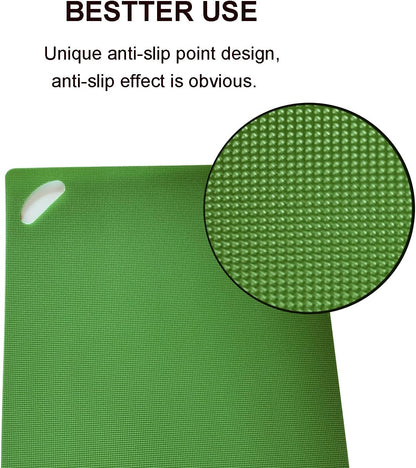 Heavy Duty Grip Flexible Cutting Board, Plasitc Cutting Board Mats Set Better Use for Kitchen RV Bar BBQ, Thicker Chopping Board (1.2mm), BPA Free (Multi-color: Set of 4)