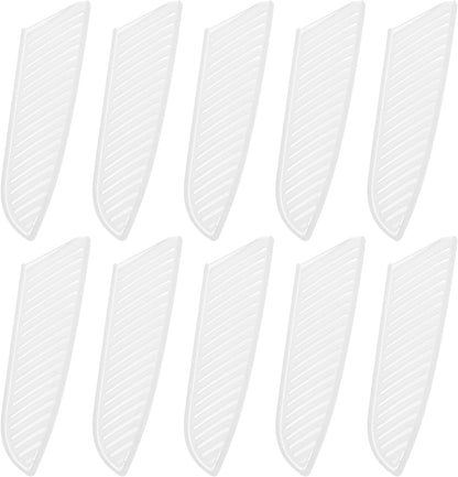 10Pcs Knife Cover Sleeves Blade Edge Guards for 7" Santoku Knife Protector Universal Knife Sheath for Kitchen, White