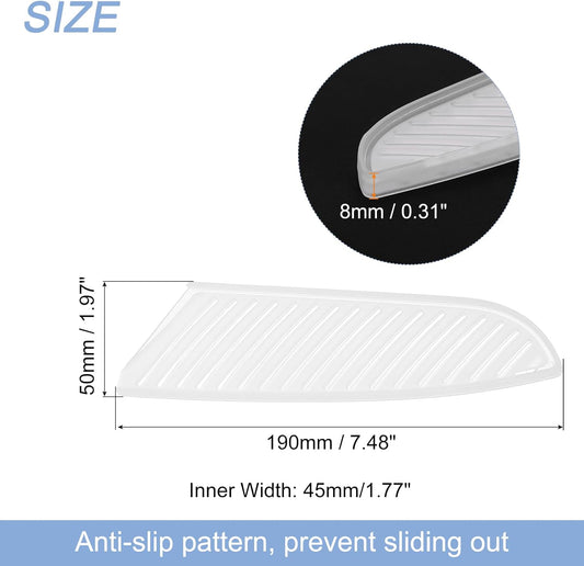 10Pcs Knife Cover Sleeves Blade Edge Guards for 7" Santoku Knife Protector Universal Knife Sheath for Kitchen, White