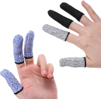 Finger Covers for Cuts, 30 Pcs Reusable Non Slip Finger Cots Breathable Finger Tips Protector Thumb Guard for Kitchen Garden Work Sculpture