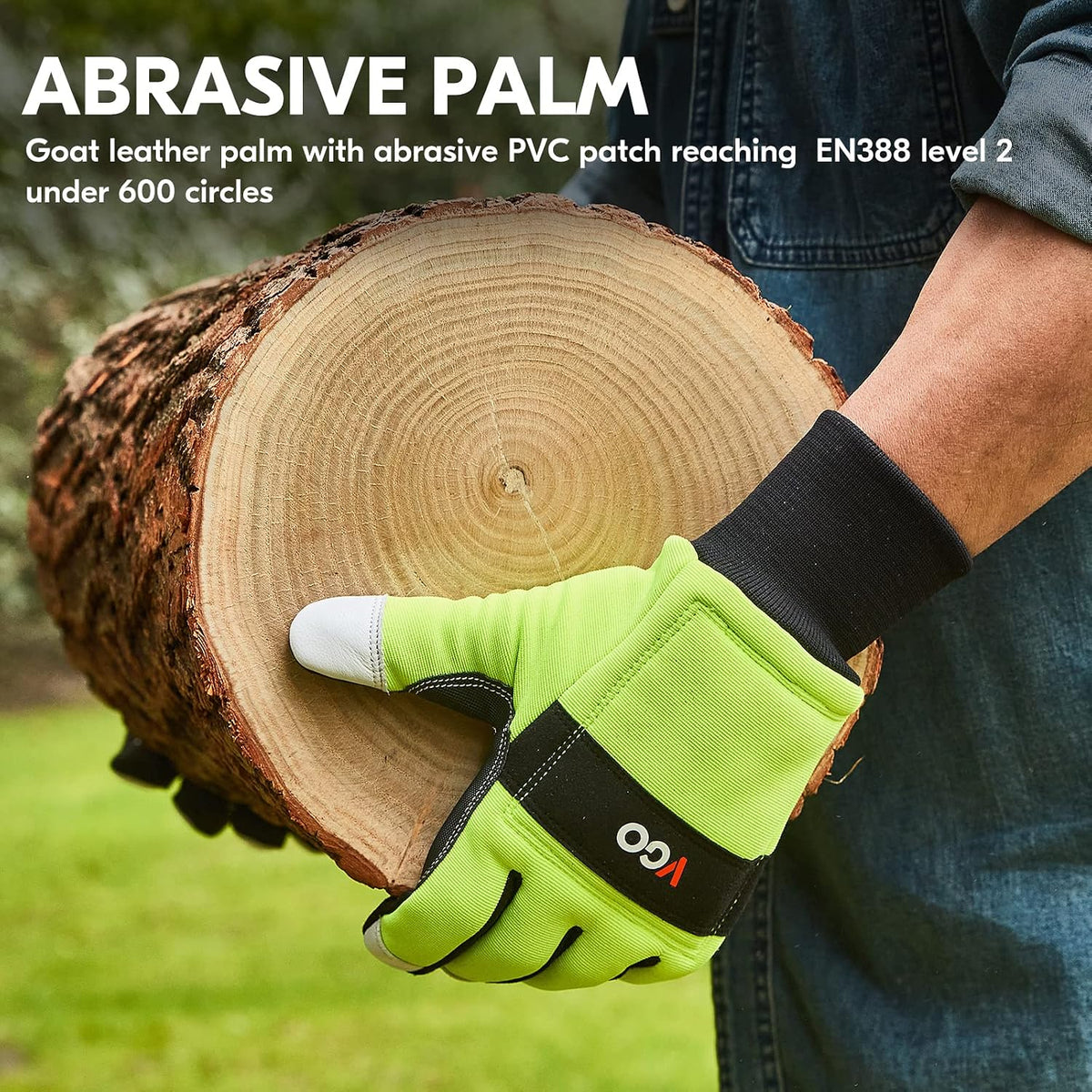 ... Chainsaw Gloves, 12-Layer Chainsaw Protection on Both Hand Back, leather Work Gloves, Mechanic Gloves