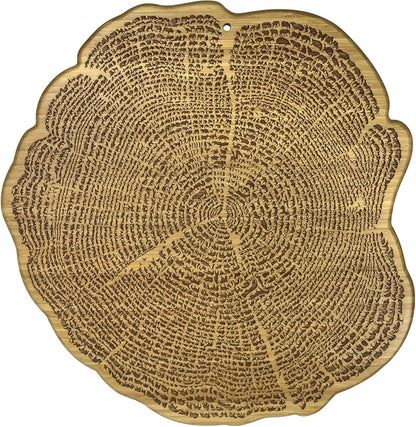 Tree of Life Bamboo Serving and Cutting Board with Laser-Engraved Animal Artwork