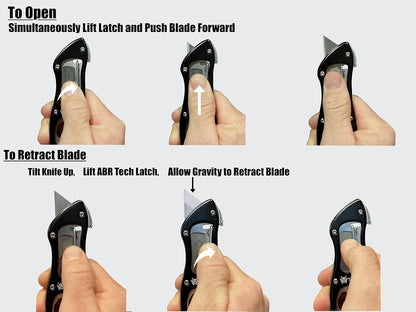Tako X2- Retractable Utility Knife, Quick Change, Instant Extra Blade Access, Box Cutter, Pocket Knife, Compact
