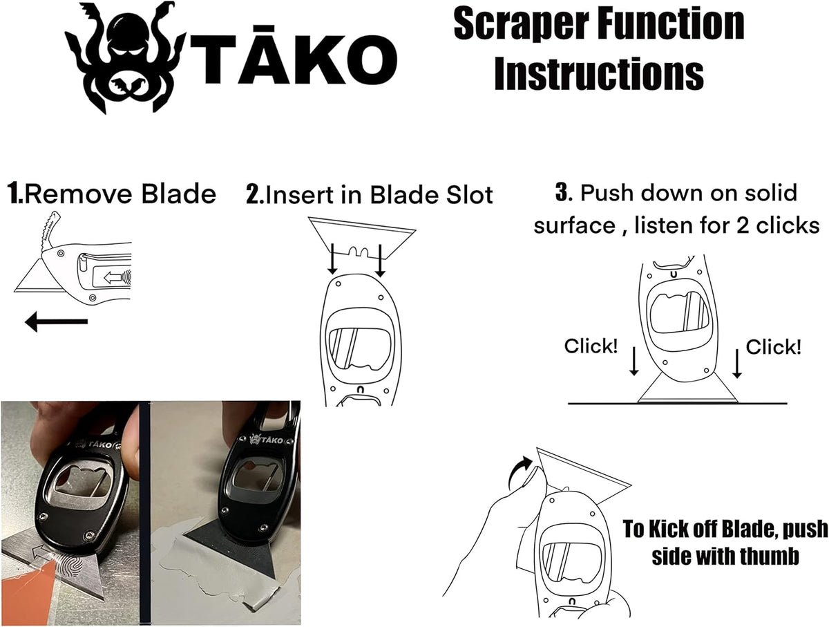 Tako X2- Retractable Utility Knife, Quick Change, Instant Extra Blade Access, Box Cutter, Pocket Knife, Compact