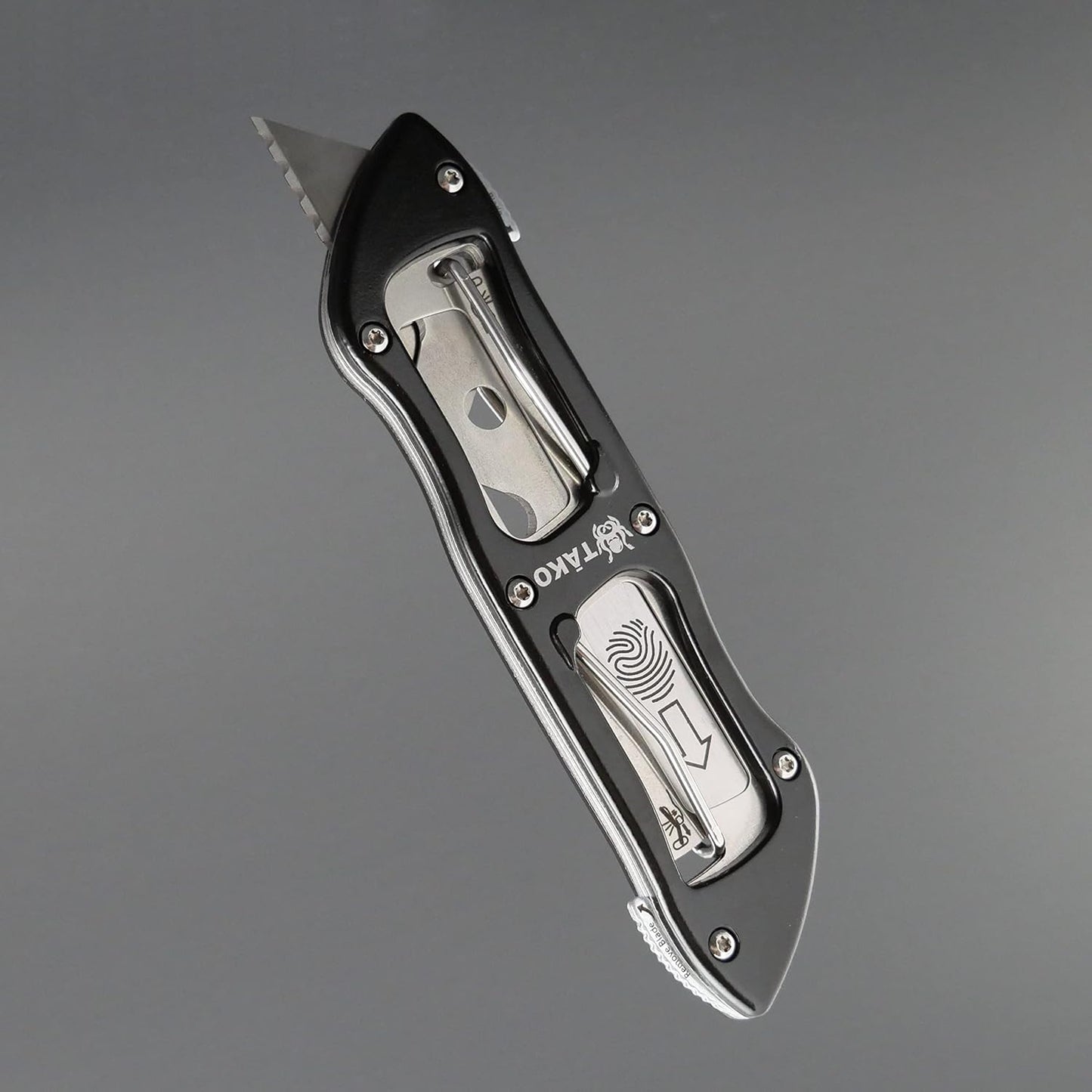 Tako X2- Retractable Utility Knife, Quick Change, Instant Extra Blade Access, Box Cutter, Pocket Knife, Compact