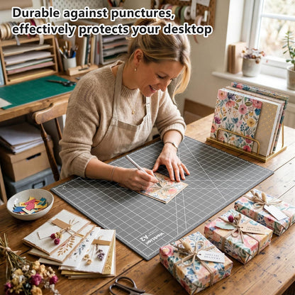 12" x 18" Art Self Healing PVC Cutting Mat, Double Sided, Gridded Rotary Cutting Board for Craft, Fabric, Quilting, Sewing, Scrapbooking Project……