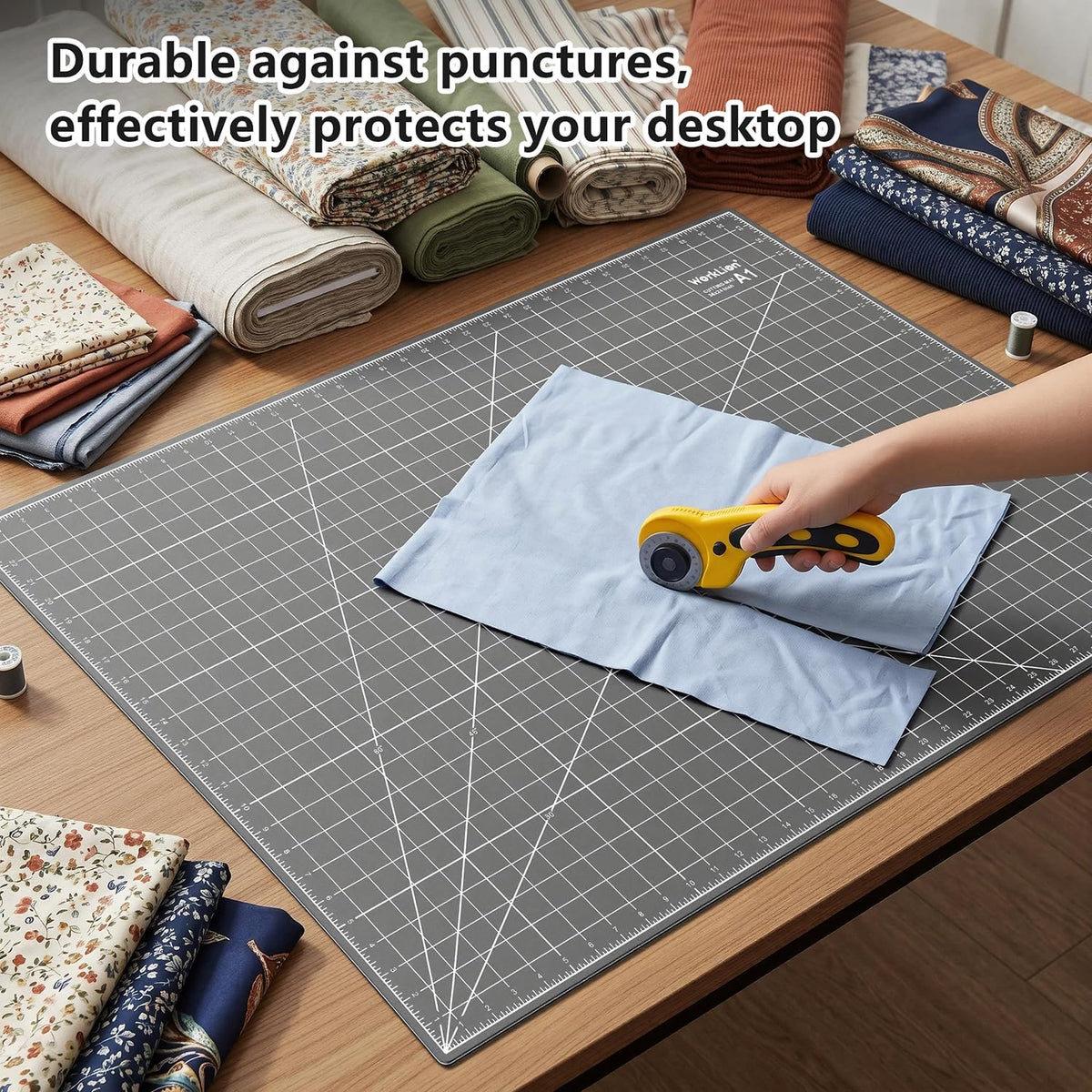 12" x 18" Art Self Healing PVC Cutting Mat, Double Sided, Gridded Rotary Cutting Board for Craft, Fabric, Quilting, Sewing, Scrapbooking Project……