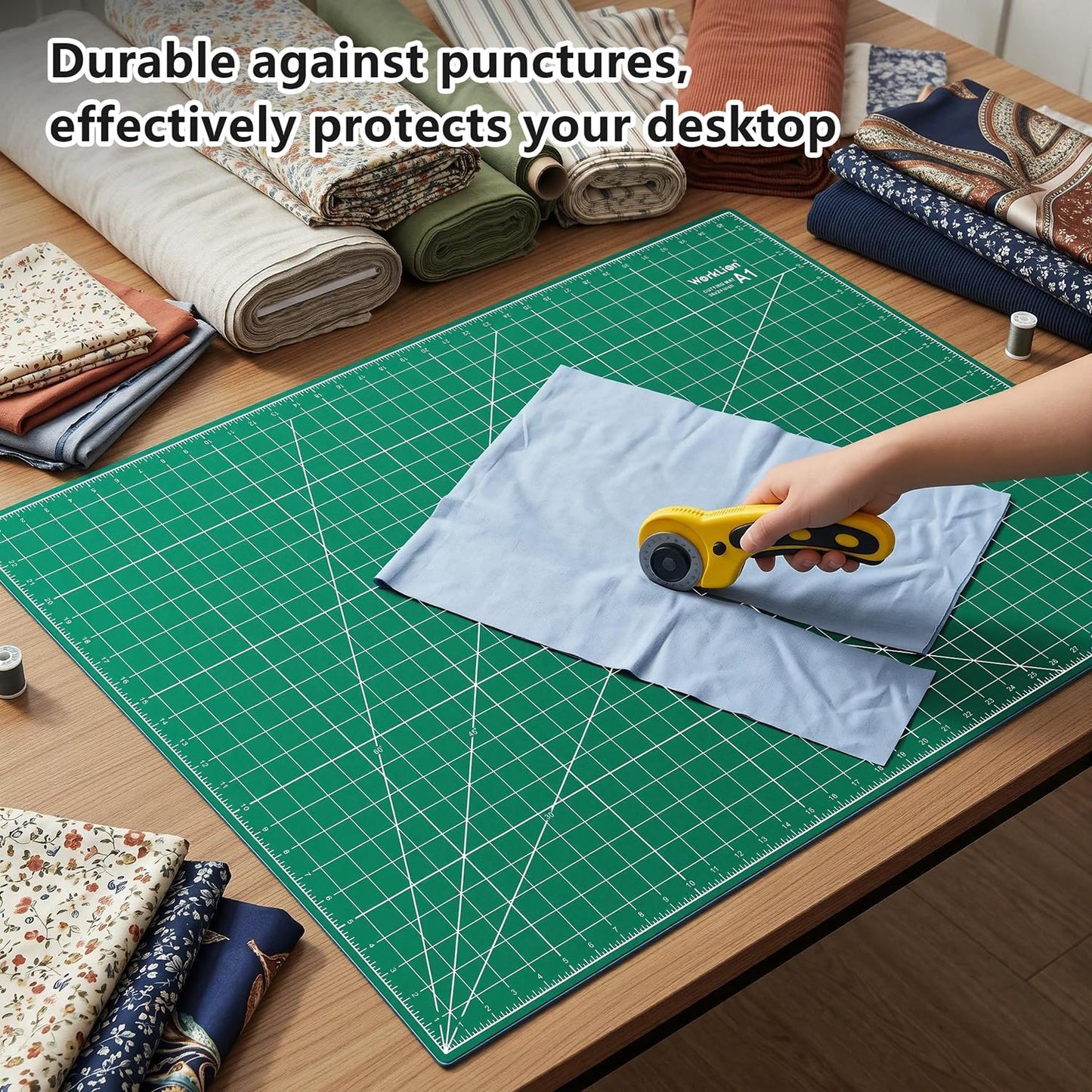 12" x 18" Art Self Healing PVC Cutting Mat, Double Sided, Gridded Rotary Cutting Board for Craft, Fabric, Quilting, Sewing, Scrapbooking Project……