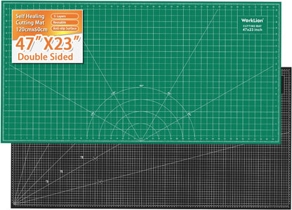 12" x 18" Art Self Healing PVC Cutting Mat, Double Sided, Gridded Rotary Cutting Board for Craft, Fabric, Quilting, Sewing, Scrapbooking Project……