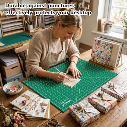12" x 18" Art Self Healing PVC Cutting Mat, Double Sided, Gridded Rotary Cutting Board for Craft, Fabric, Quilting, Sewing, Scrapbooking Project……