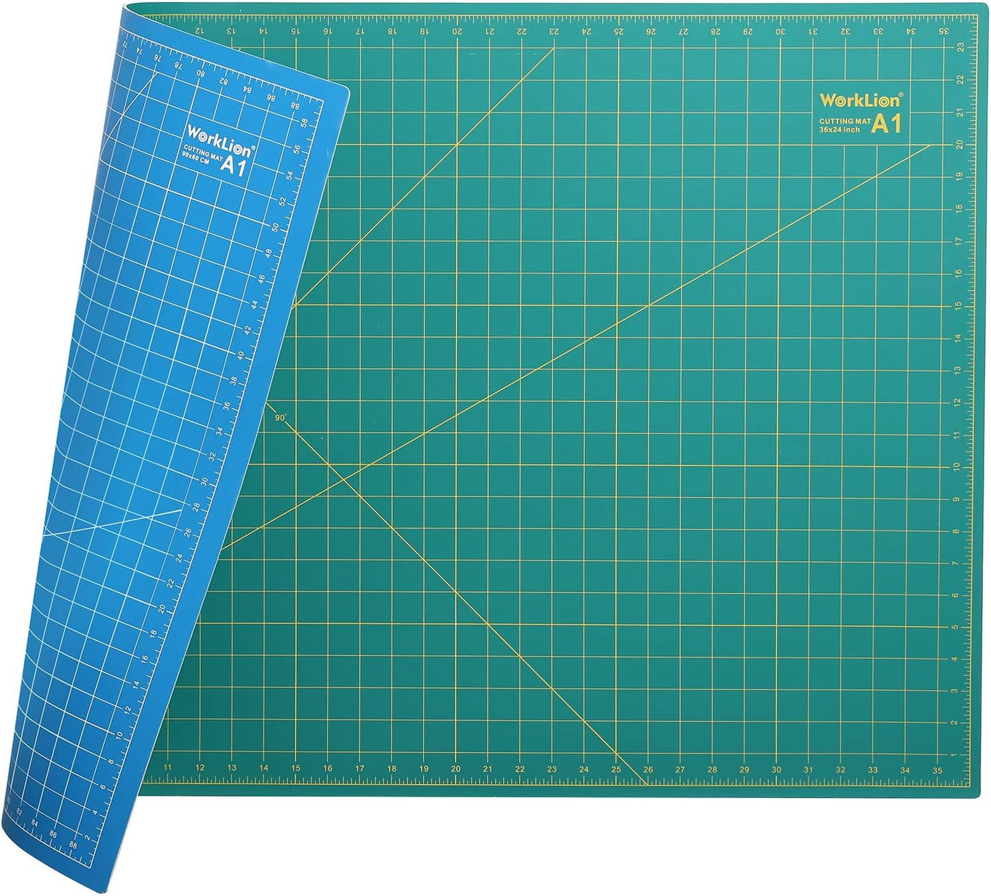 12" x 18" Art Self Healing PVC Cutting Mat, Double Sided, Gridded Rotary Cutting Board for Craft, Fabric, Quilting, Sewing, Scrapbooking Project……