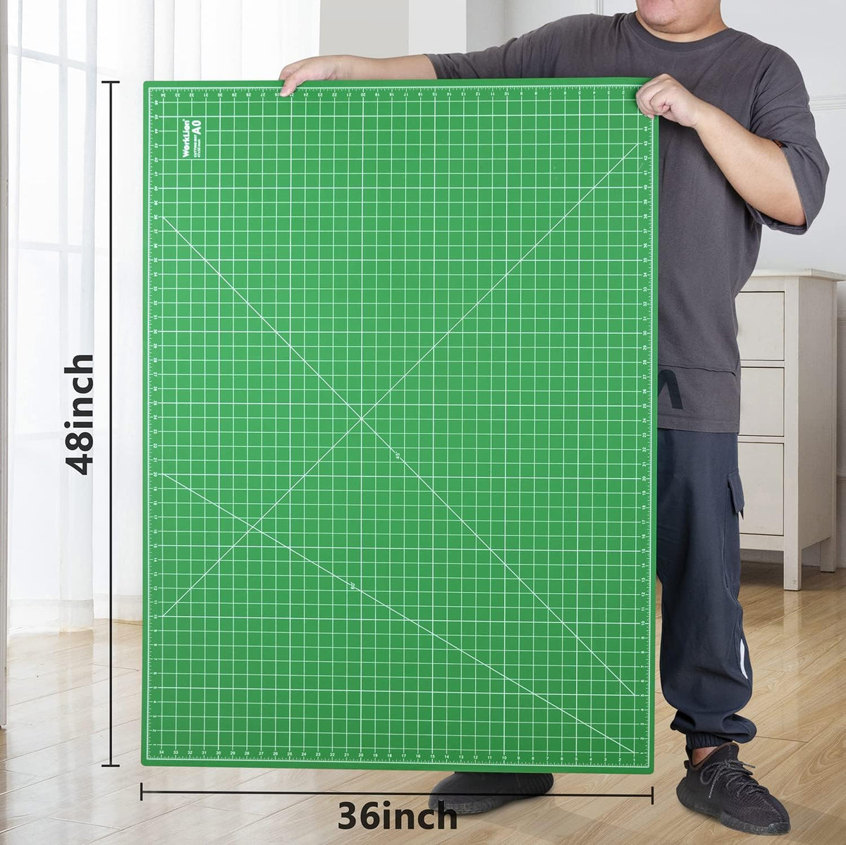 12" x 18" Art Self Healing PVC Cutting Mat, Double Sided, Gridded Rotary Cutting Board for Craft, Fabric, Quilting, Sewing, Scrapbooking Project……