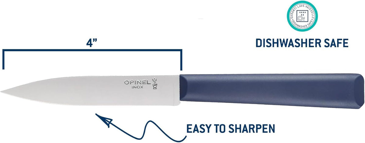 Les Essentials+ No. 312 Paring Knife, Corrosion Resistant + Dishwasher Safe, Made in France, Blue