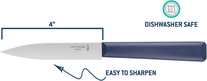 Les Essentials+ No. 312 Paring Knife, Corrosion Resistant + Dishwasher Safe, Made in France, Blue