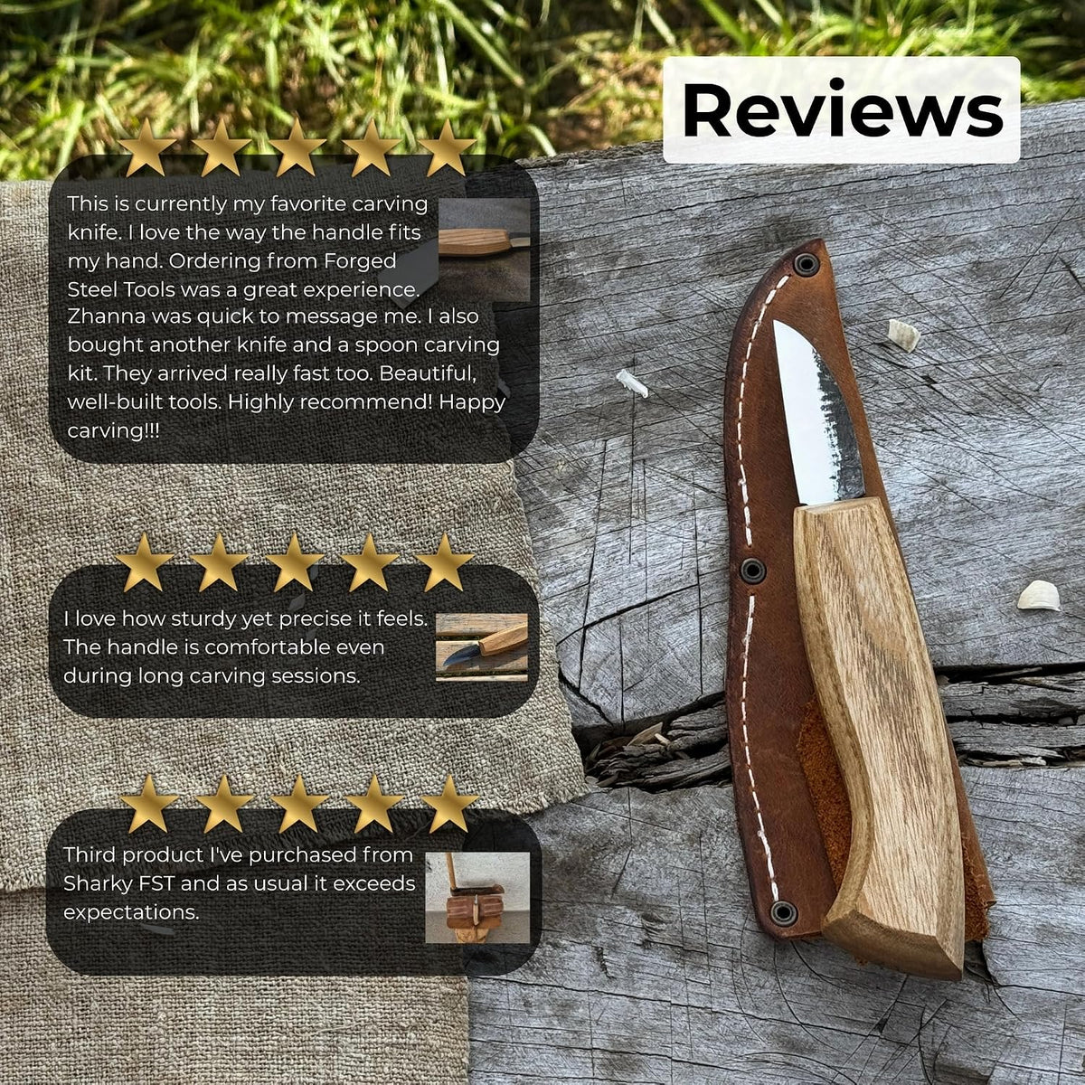 Sharky Detail Wood Carving Knife Blade 1.97 In (5 cm)