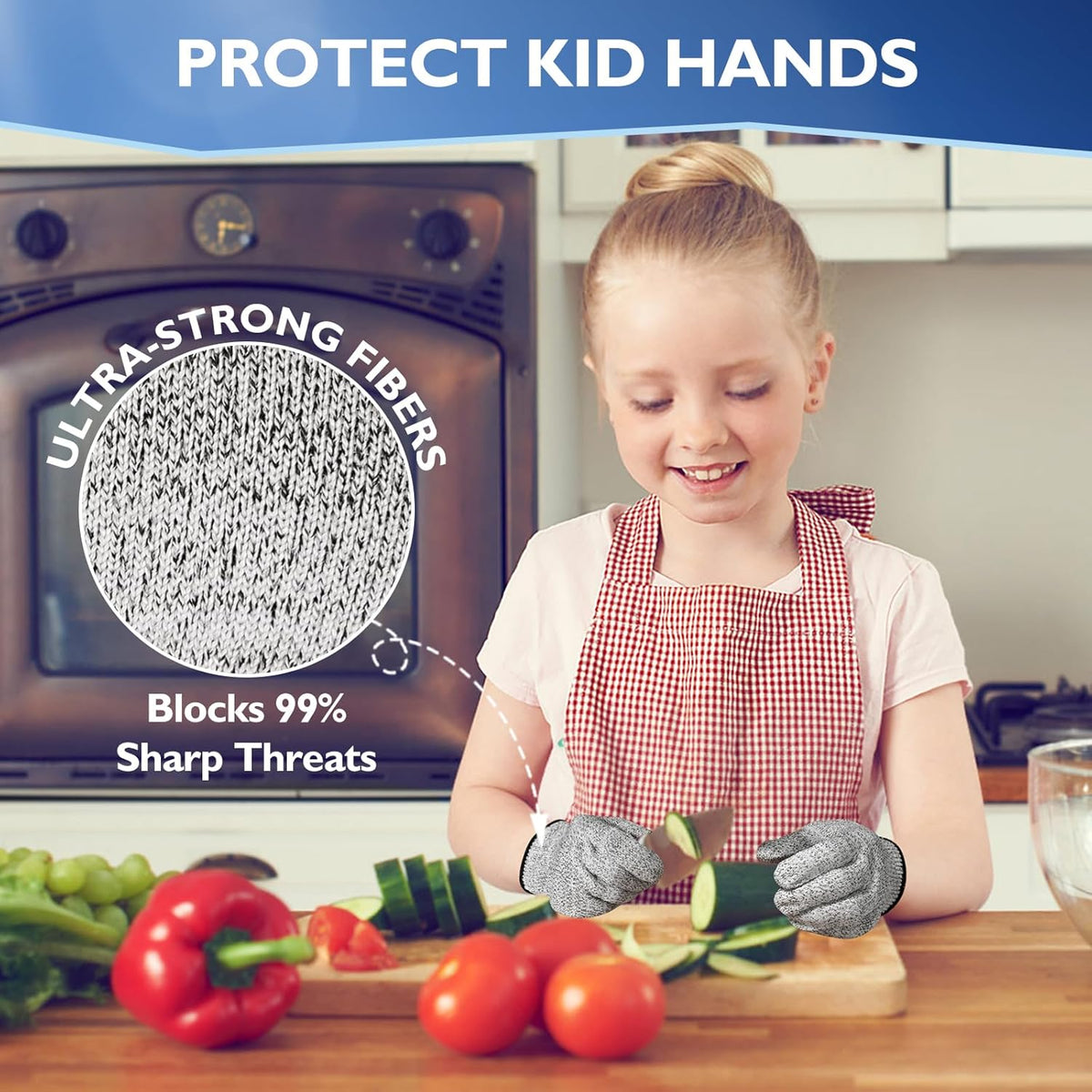 Cut Resistant Gloves, Level 5 Protection, Food Grade Safety Gloves for Mandolin Slicing, Multiple Sizes