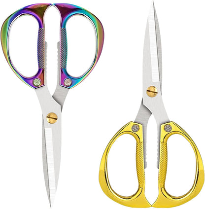 Stainless Steel Kitchen Shears - 2-Pack Heavy Duty All-Purpose Meat Scissors for Poultry, Cooking & Food Preparation