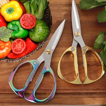 Stainless Steel Kitchen Shears - 2-Pack Heavy Duty All-Purpose Meat Scissors for Poultry, Cooking & Food Preparation