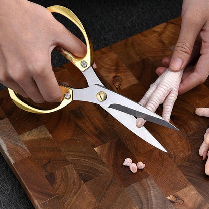 Stainless Steel Kitchen Shears - 2-Pack Heavy Duty All-Purpose Meat Scissors for Poultry, Cooking & Food Preparation