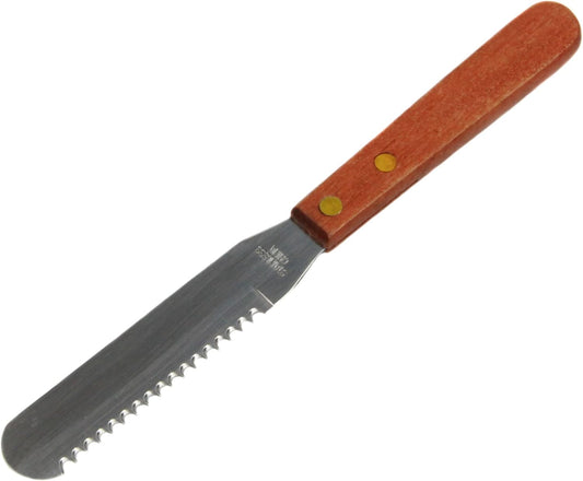 Select Stainless Steel Cut and Spread Knife, 4 inch blade 8 inches in length, Wood Handled