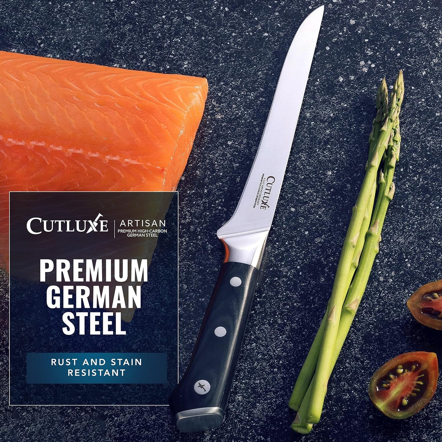 Boning Knife, 6" Razor Sharp Fillet Knife for Meat Cutting | High Carbon German Steel, Full Tang Ergonomic Handle – Deboning & Trimming, Grilling Gift for Men