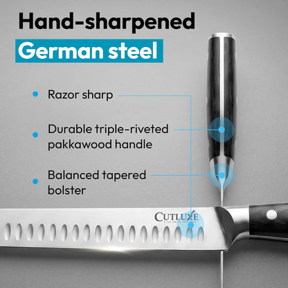 Boning Knife, 6" Razor Sharp Fillet Knife for Meat Cutting | High Carbon German Steel, Full Tang Ergonomic Handle – Deboning & Trimming, Grilling Gift for Men